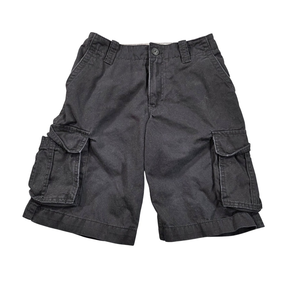 Aeropostale Cargo Shorts Mens 27 Black Utility Casual Cotton LXLTBA1